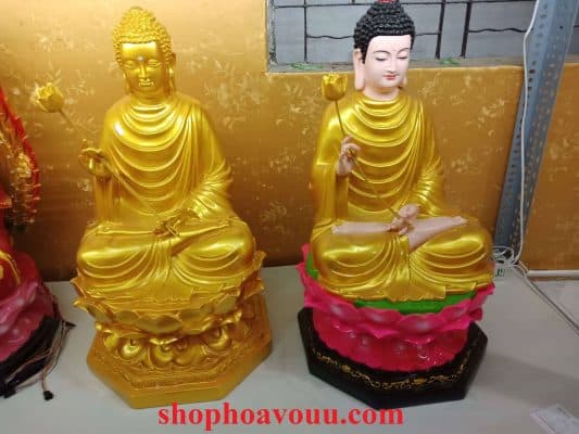 Tượng Phật Thích Ca Niêm Hoa cao 50 cm tại Shop Hoa Vô Ưu