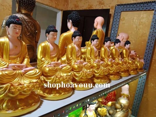 Bộ Tượng Phật Dược Sư 30 cm Sen Vàng tại Shop Hoa Vô Ưu