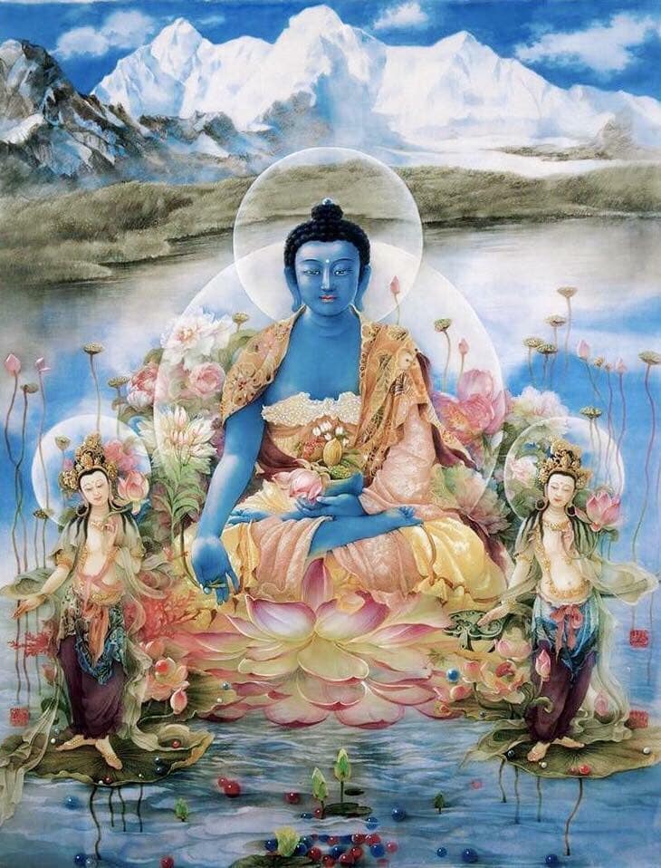 Đức Phật Dược Sư Tranh Phật Dược Sư Đẹp PDS04